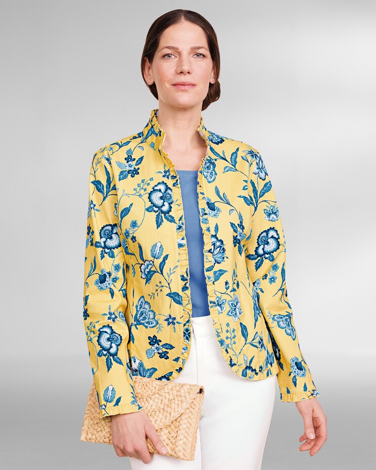 Jacobean Floral Ruffle Jacket  image number 1