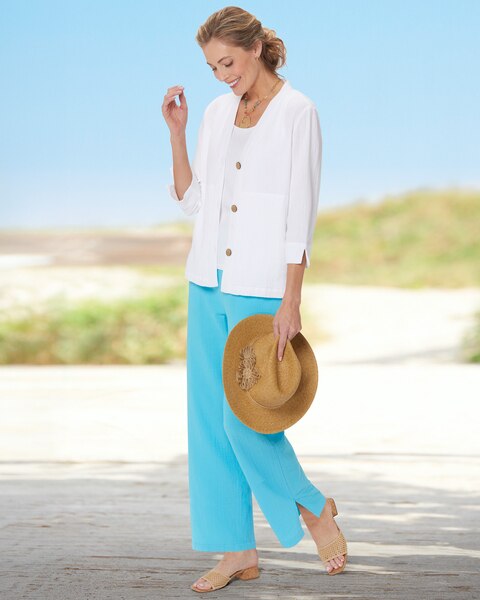 Nantucket Textured-Cotton Relaxed Jacket