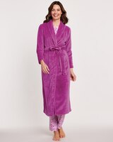 Cozy Knit Plush Tie Robe thumbnail number 2