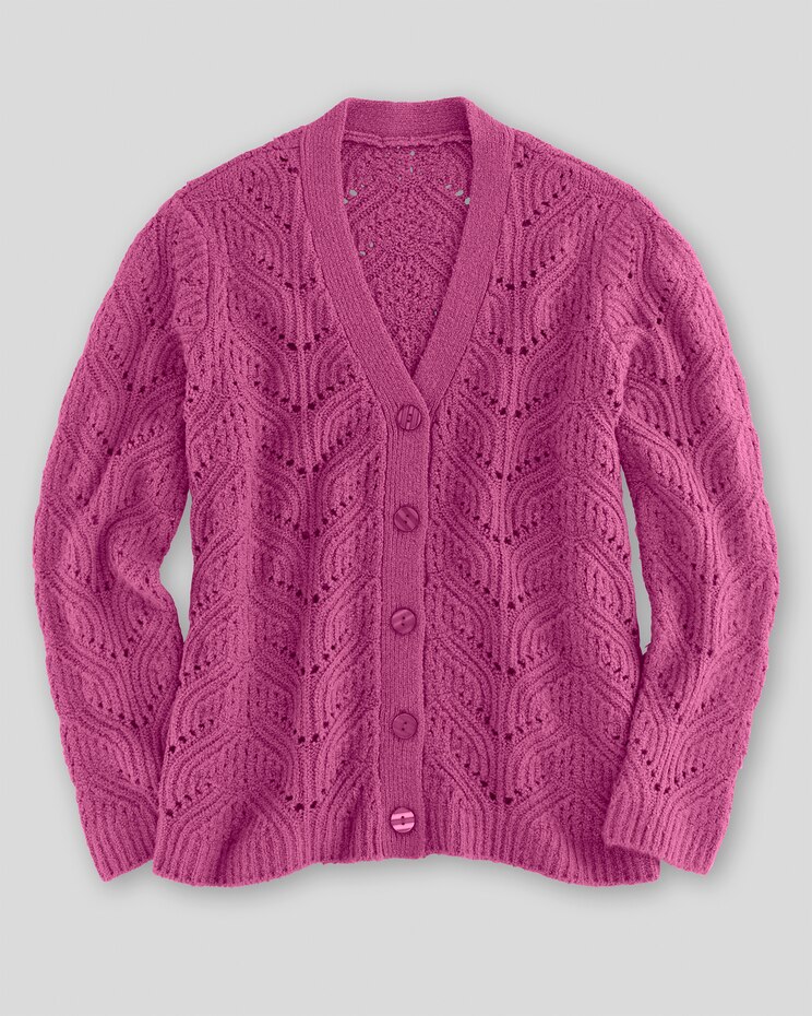 Pointelle V-Neck Cardigan image number 1