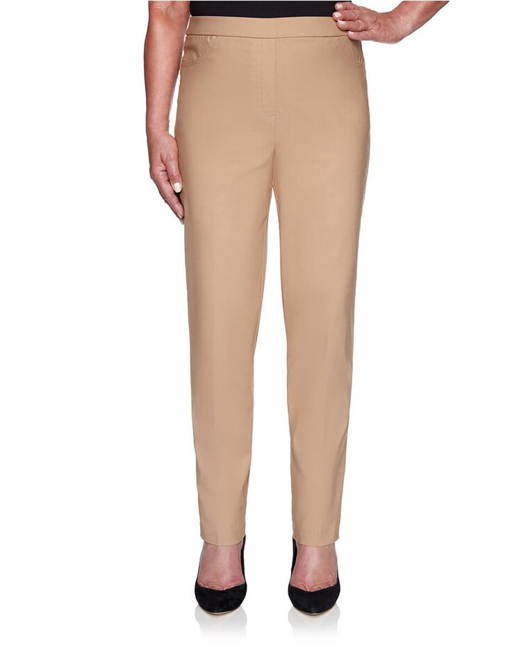 Alfred Dunner Classic Pull-On Proportioned Straight Leg Pants image number 1