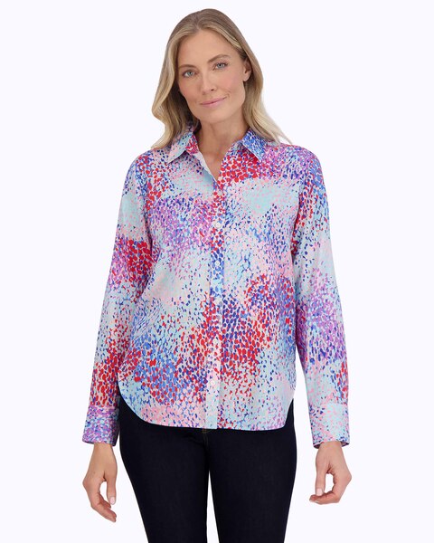 Meghan Easy Care Linen Speckle Shirt