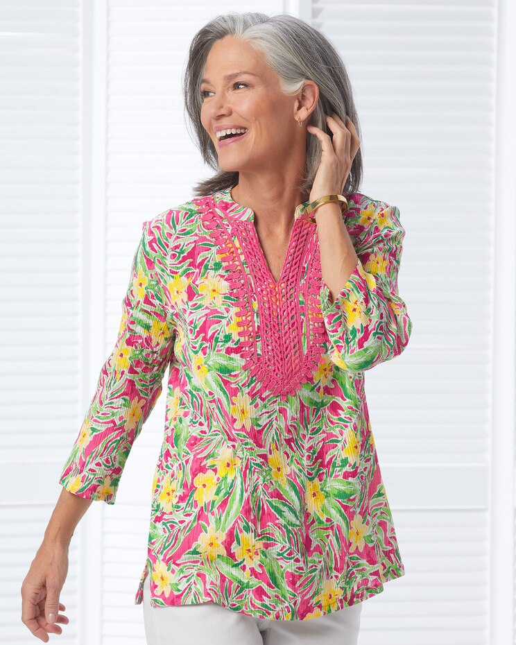 Tropical Hibiscus Easy Breezy Tunic image number 1