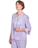 Alfred Dunner® Isn't It Romantic Suede Flutter Sleeve Jacket thumbnail number 3