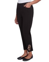 Alfred Dunner® Rue Rivoli Embroidered Leaf Medium Length Pant thumbnail number 2