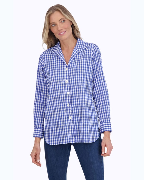 Pandora Crinkle Gingham  Tunic