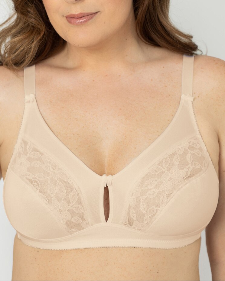 2-Pack Tricot and Lace Keyhole Bra image number 1