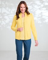 Bayside Cotton Zip-Front Cardigan thumbnail number 2