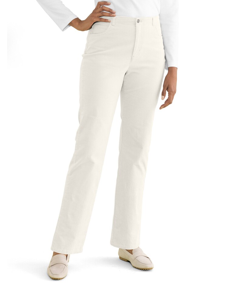 Stretch Pincord Comfort-Waist Jeans image number 1
