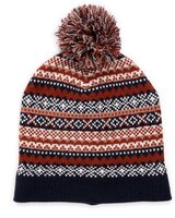 MUK LUKS® Womens Slouchie Beanie With Patterned Turnback Cuff thumbnail number 1