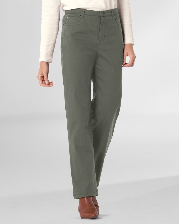 DreamFlex Color Comfort-Waist Relaxed Straight Leg Jeans image number 1