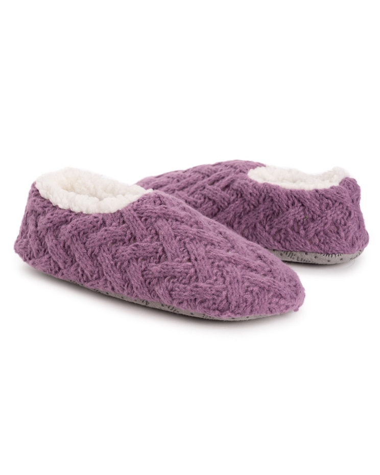 MUK LUKS® Women's Sweater Knit Ballerina Slippers image number 6