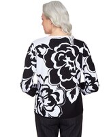 Alfred Dunner® World Traveler Drama Floral Jacquard Crew Neck Sweater thumbnail number 2