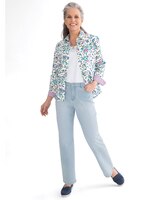 Liberty Knit Denim Straight-Leg Jeans thumbnail number 3