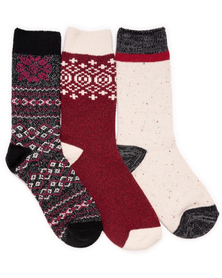 MUK LUKS® Women's Microfiber Boot Socks 3Pr Pack Socks image number 1