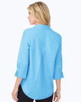 Paulie Elbow Sleeve Solid Stretch Blouse thumbnail number 5