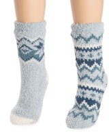MUK LUKS® Womens Cozy Sherpa Lined Cabin Sock 2Pr Pack thumbnail number 2