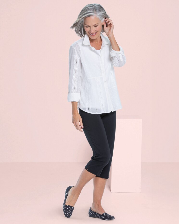 Mixed Eyelet Shirt image number 3