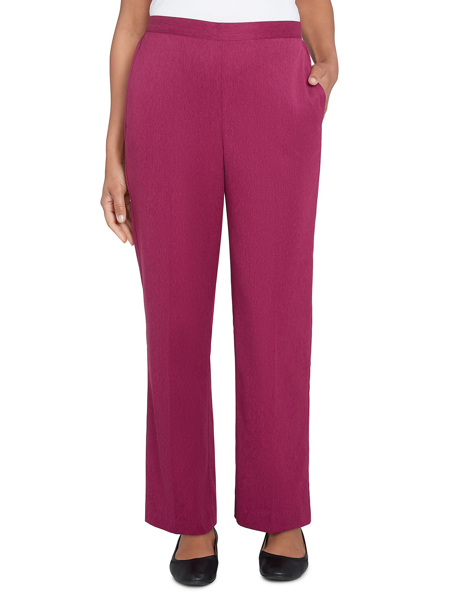Alfred Dunner Wine Country Side Seam Pocket Medium Length Pant