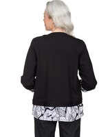 Alfred Dunner® World Traveler Ponte Jacket With Animal Trim thumbnail number 2