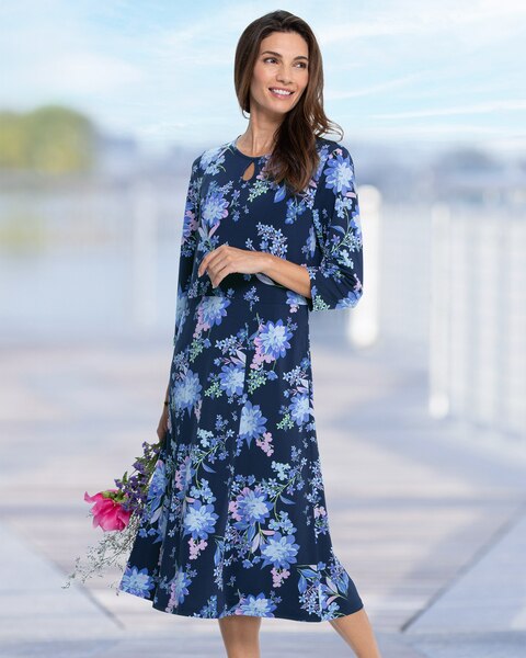 Garden Path Floral Knit Dress