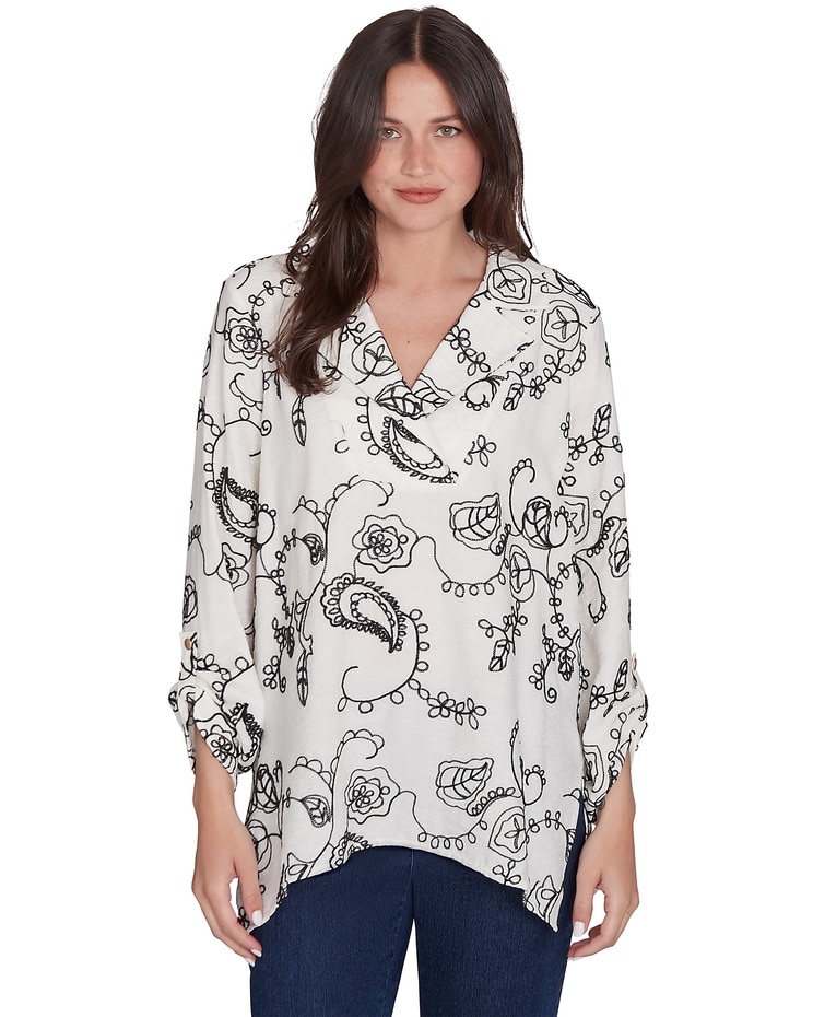 Ruby Rd® New And Now Woven Luxe Voile Top image number 1