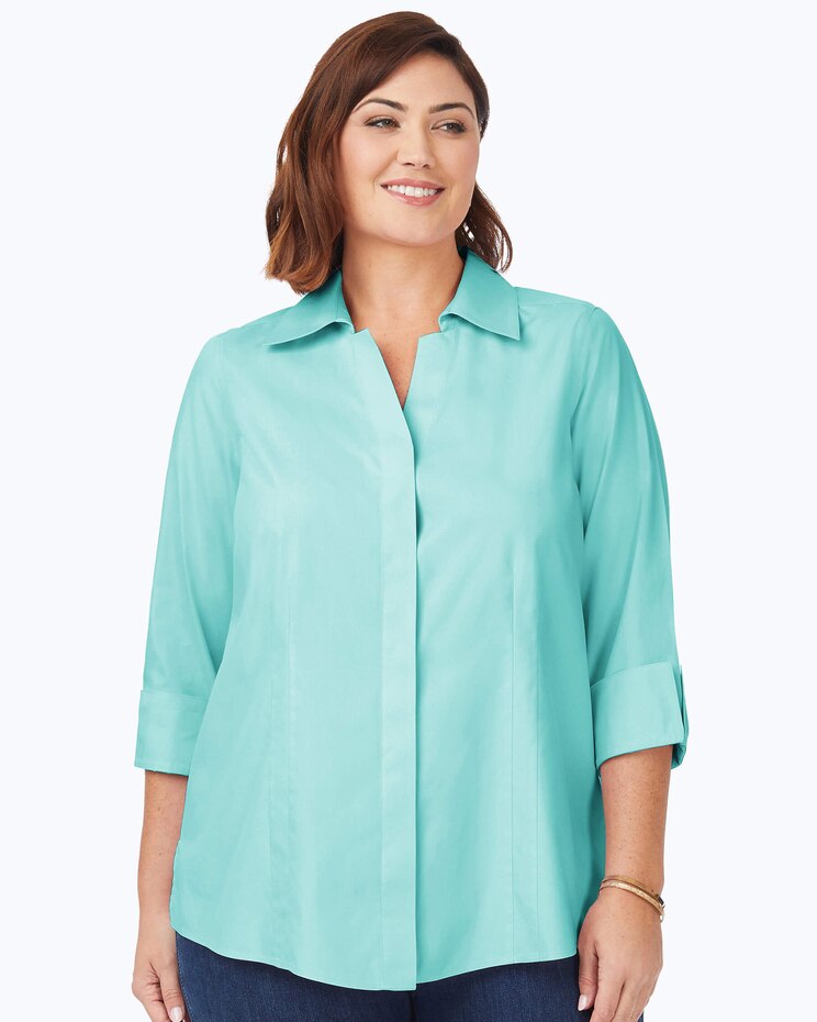 Foxcroft Taylor Essential Pinpoint Non-Iron Shirt image number 6