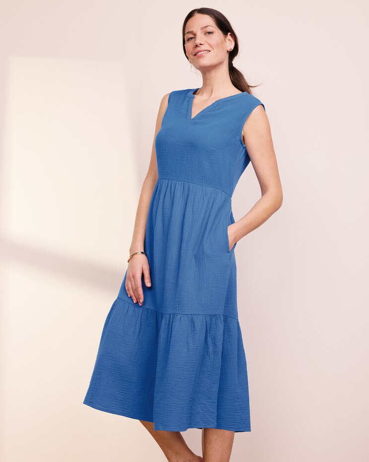 Nantucket Cotton Tiered Dress image number 1