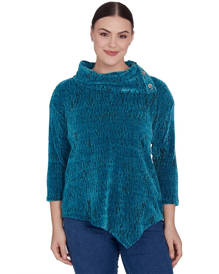 Ruby Rd® Must Haves Knit Faux Bois Top image number 1