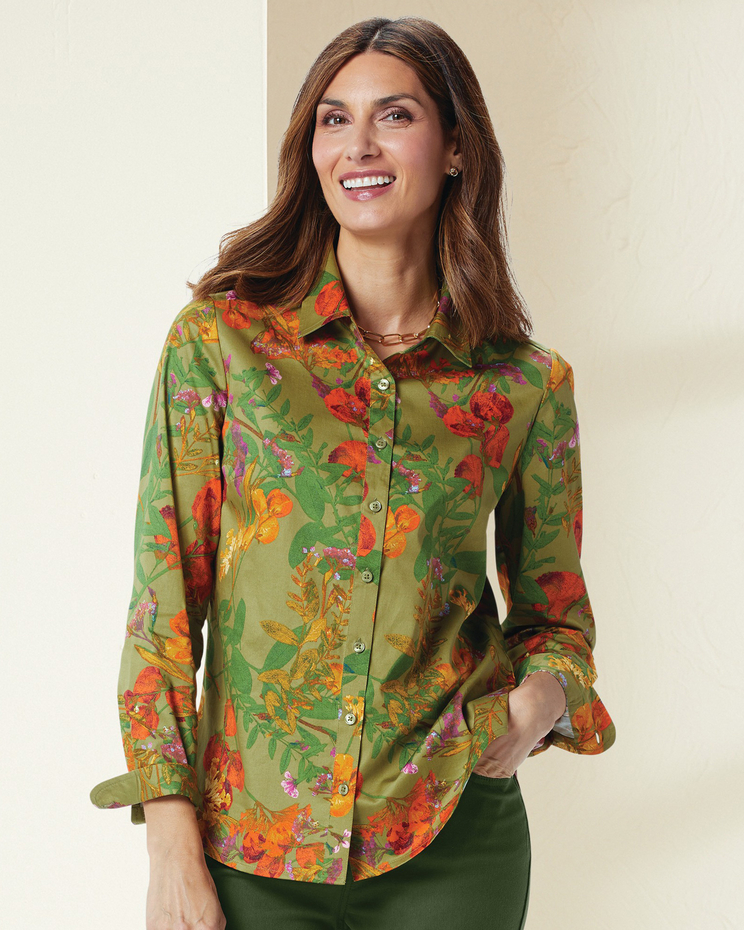 Pressed Floral Non-Iron Shirt image number 1