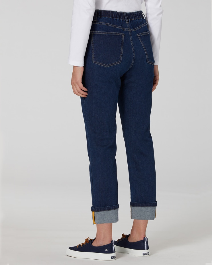 DreamFlex Denim Comfort-Waist Cuffed Jeans image number 2