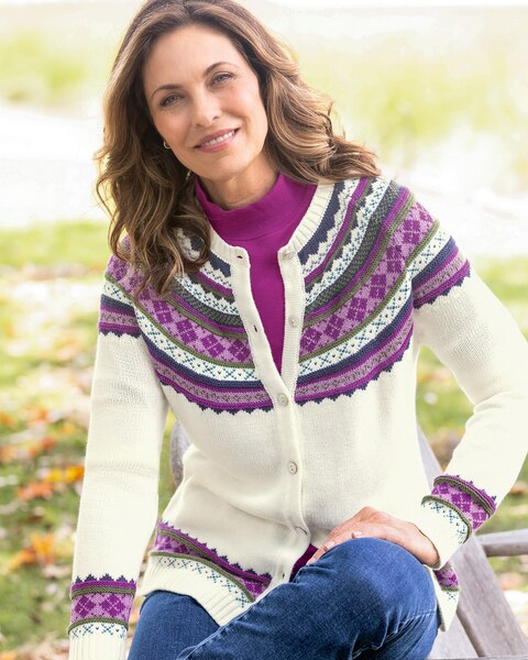 Argyle Fair Isle Cardigan
