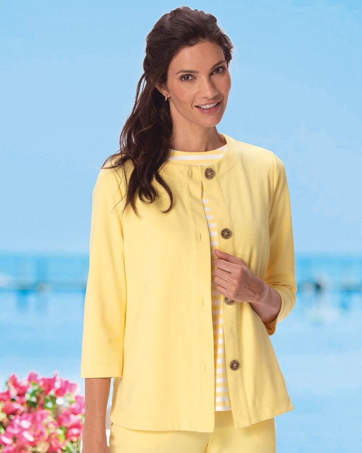 Tulip-Hem Everyday Knit Cardigan image number 1