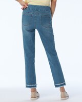 SlimSation® Double-Fringe Denim Ankle Pants thumbnail number 2