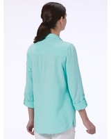 Nantucket Textured-Cotton Roll-Tab Shirt thumbnail number 2