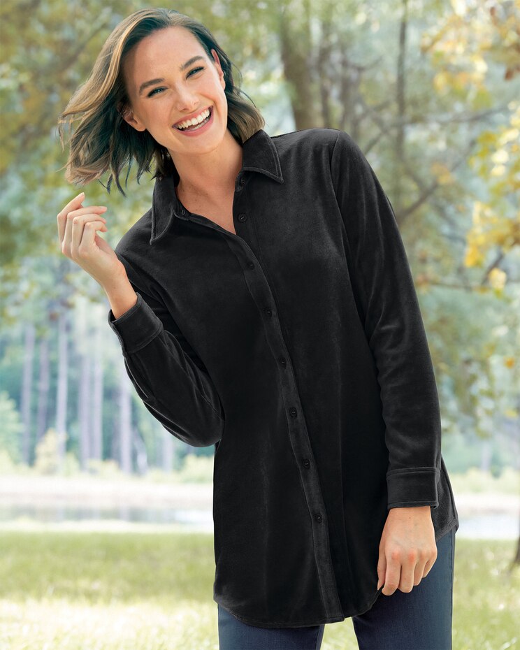 Velour Big Shirt image number 1