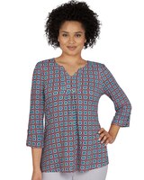 Ruby Rd® Foulard Print Top thumbnail number 1