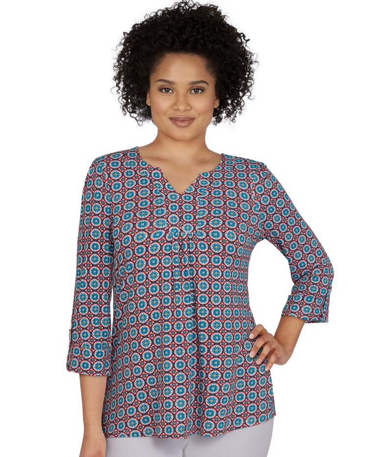 Ruby Rd® Foulard Print Top image number 1