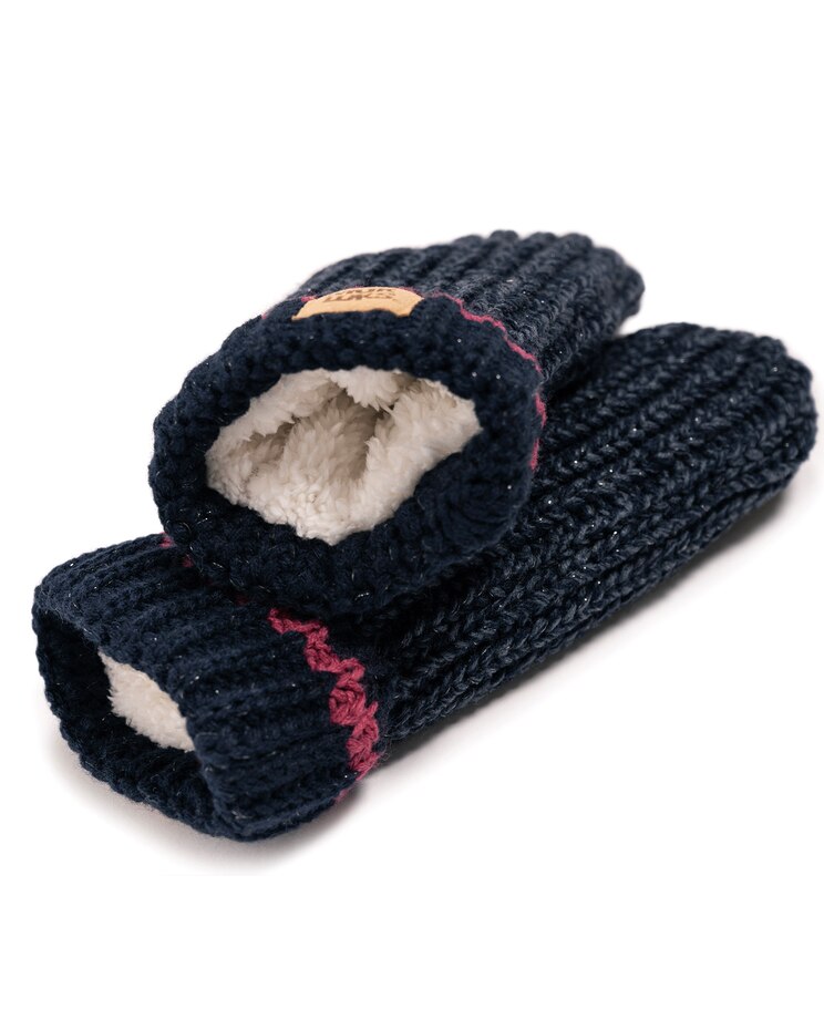 MUK LUKS® Womens Marled Chunky Stitch Mitten image number 4