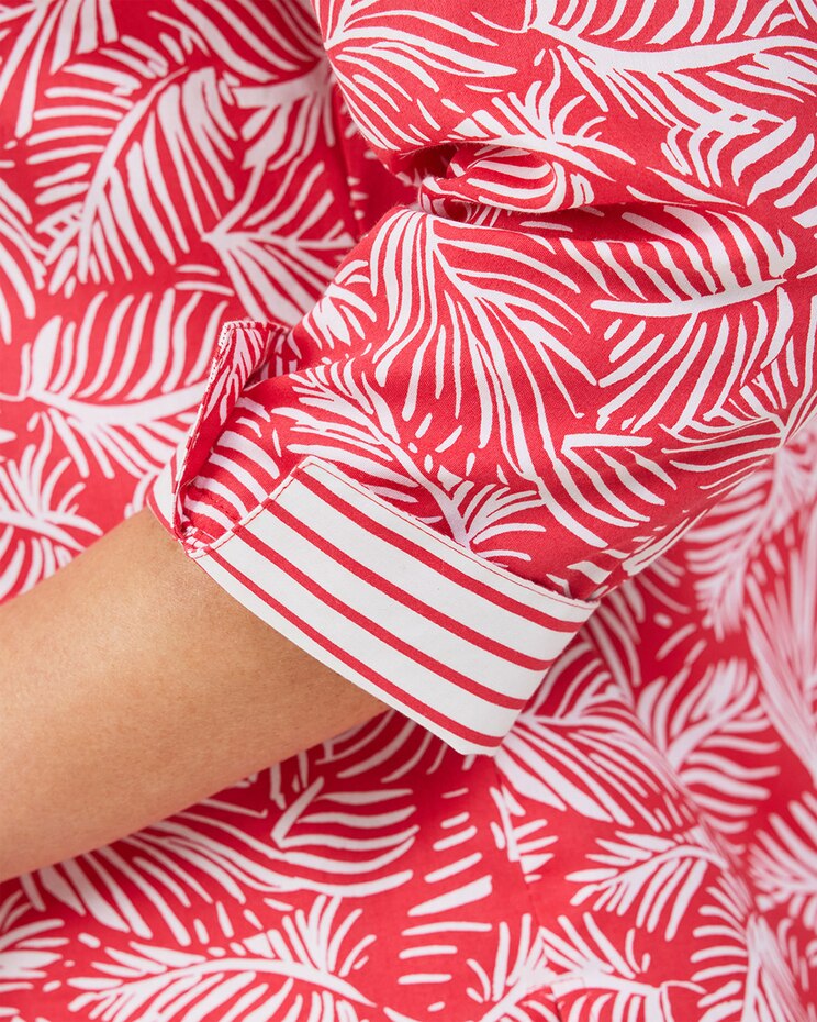 Lucie 3/4 Sleeve Beach Leaves Blouse image number 4