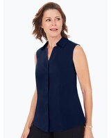 Foxcroft Taylor Essential Stretch Non-Iron Sleeveless Shirt thumbnail number 1