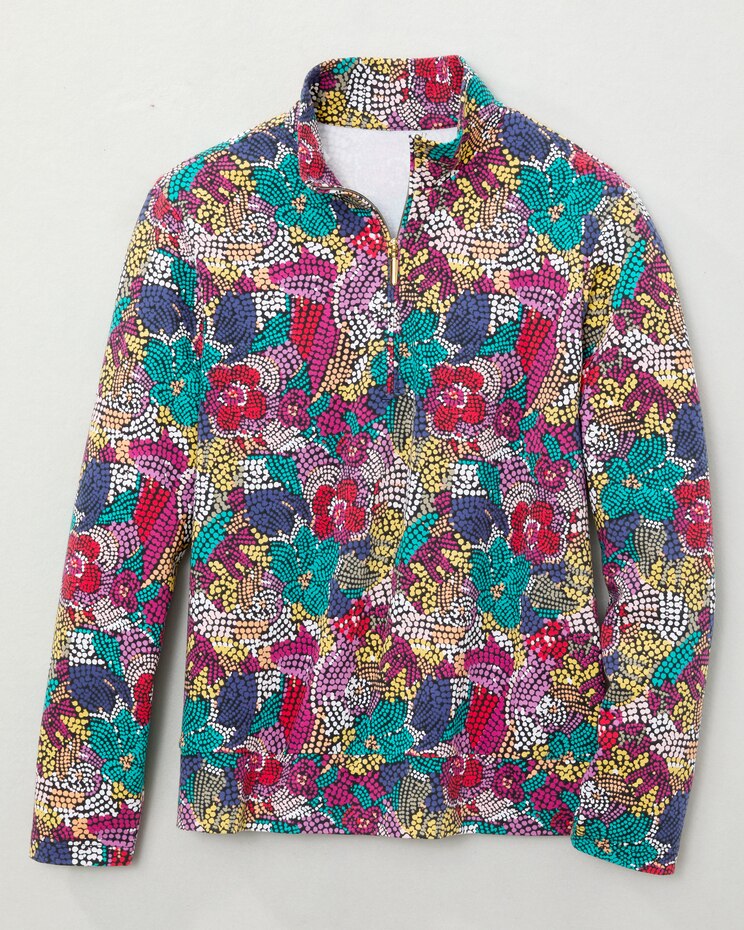 Rainbow Mosaic 1/2 Zip Pullover image number 2