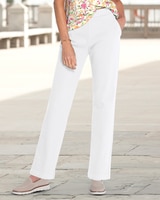 Classic Knit Denim Straight Leg Pants thumbnail number 1