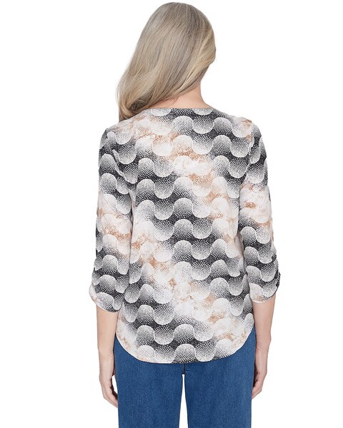 Alfred Dunner® Classics Classic Stripe Dots Top