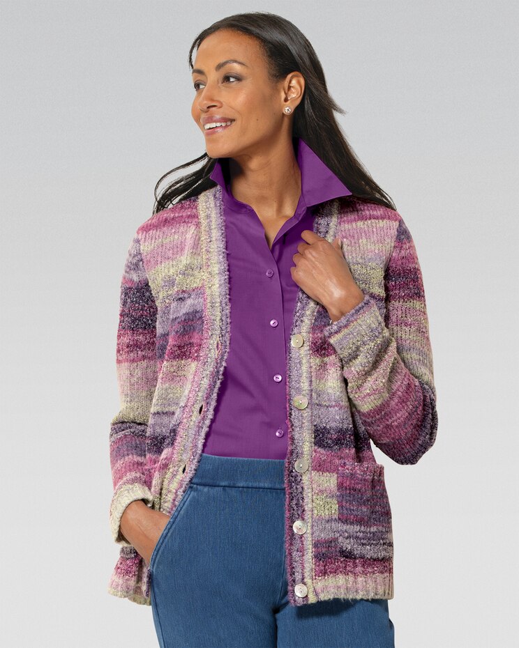 Space-Dyed Bouclé Cardigan image number 1