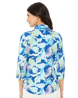 Mary 3/4 Sleeve Oasis Floral Jersey Shirt thumbnail number 2