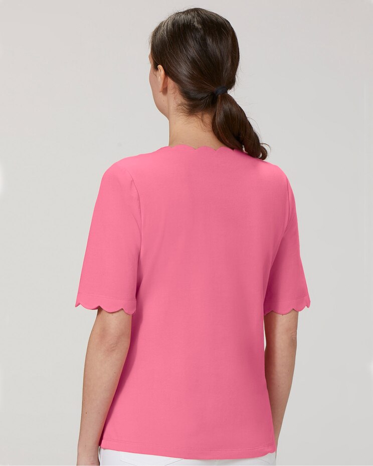  Solid Scalloped Tee image number 2