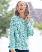 Prima™ Cotton Watercolor Stencil Long-Sleeve Tee thumbnail number 1