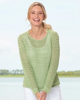 Cotton Crochet Sweater thumbnail number 1