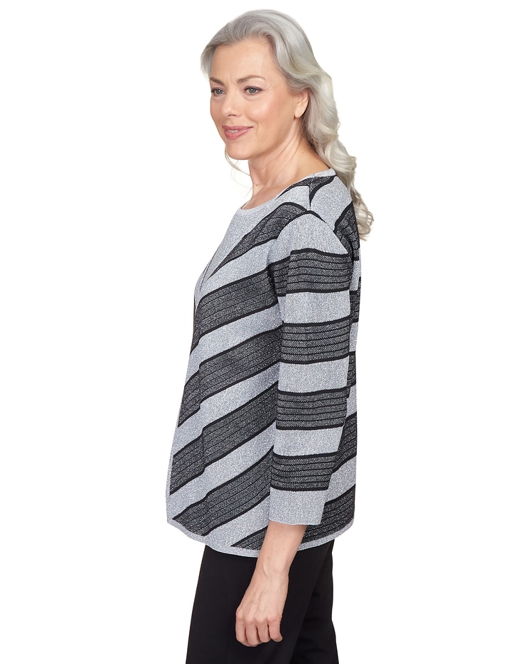 Alfred Dunner® Chevron Stripe Two For One Top image number 4